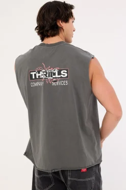 Stinger Box Fit Oversize Muscle Merch Black