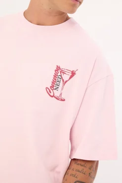 Stirred Heavyweight Easy Tee Floss Pink