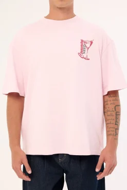Stirred Heavyweight Easy Tee Floss Pink