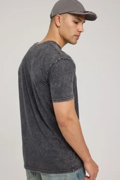 Stone Wash Staple Tee Acid Black