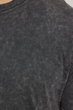 Stone Wash Staple Tee Acid Black