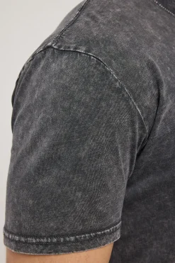Stone Wash Staple Tee Acid Black