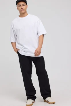 Straight Leg Track Pant Black