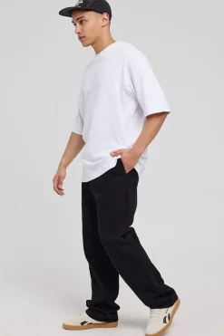 Straight Leg Track Pant Black