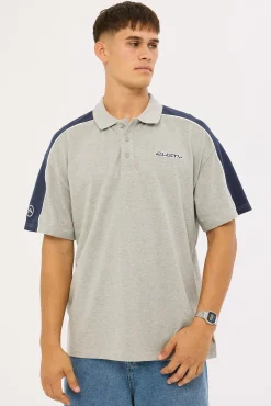 Straight Shooter Polo Grey Marle