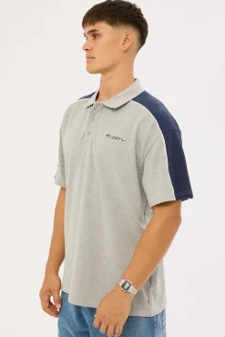 Straight Shooter Polo Grey Marle