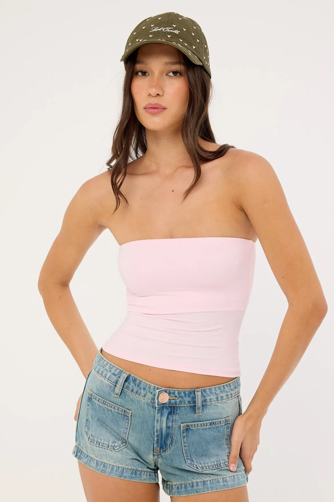 Strapless Tube Top Pink