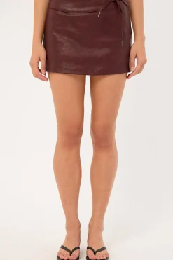 Strata Tie Skort Burgundy