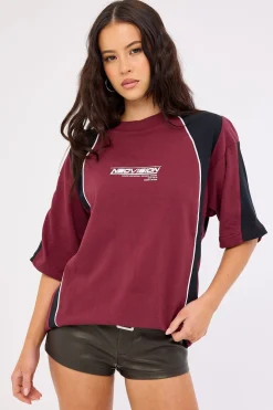 Stratum Oversize Super Heavy Tee Merlot