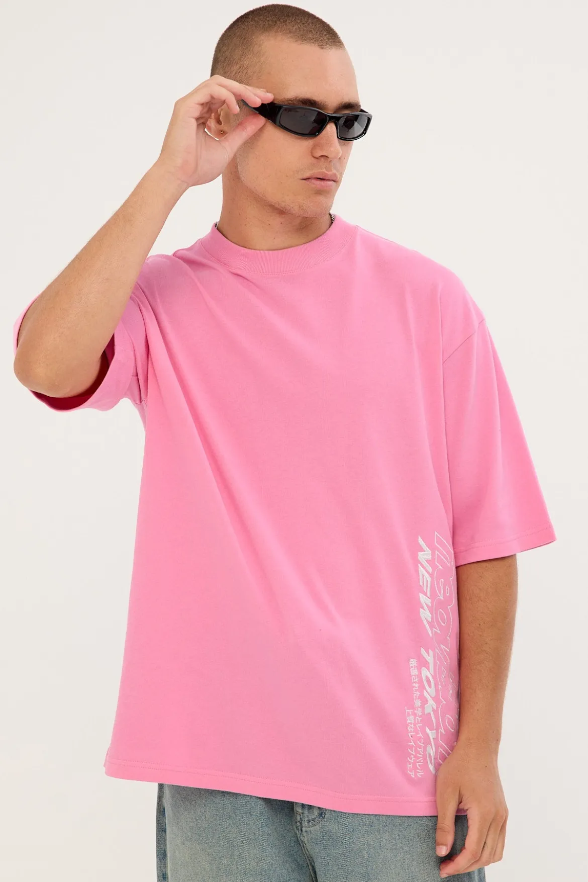 Stratus Street Super Heavy Tee Pink