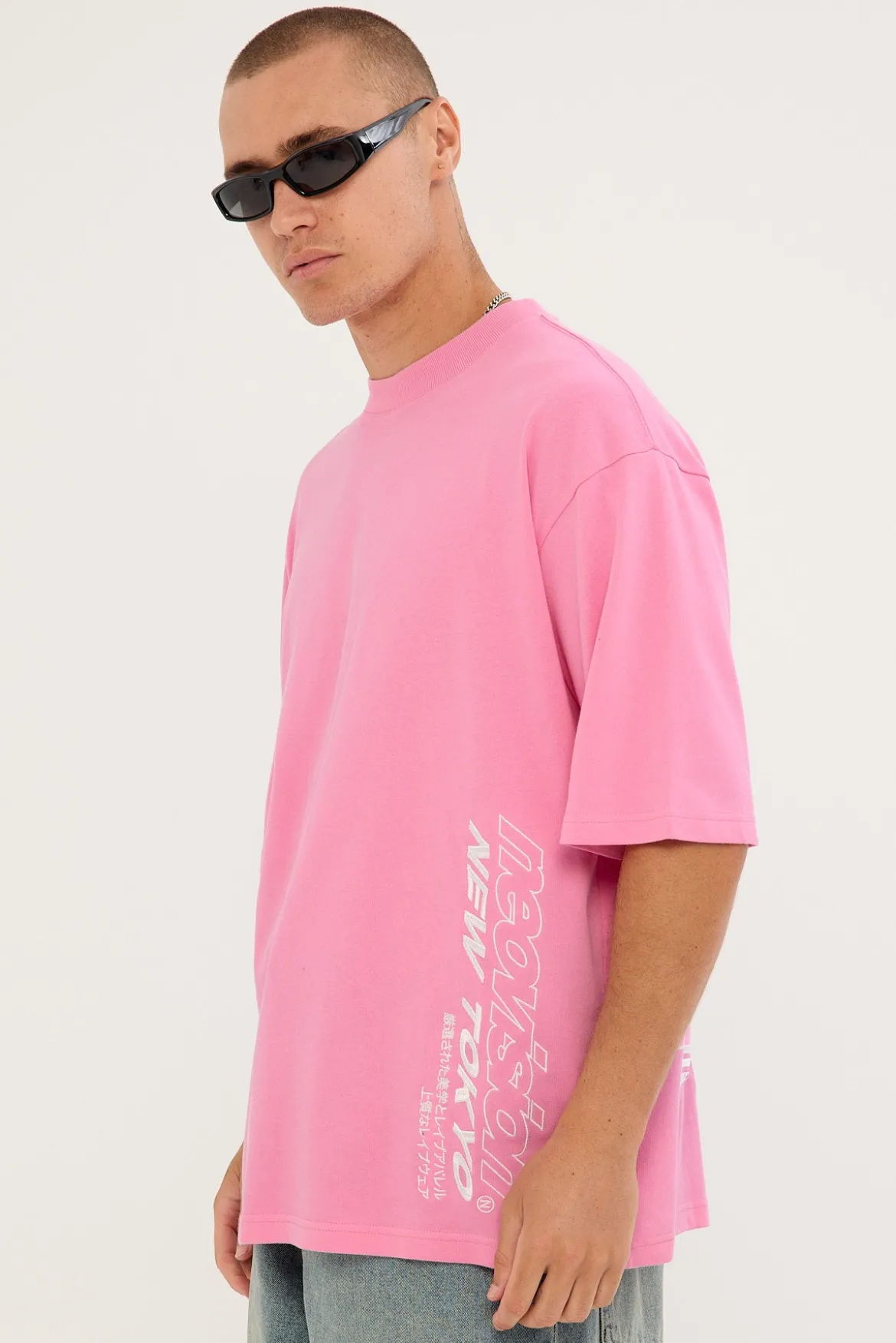 Stratus Street Super Heavy Tee Pink