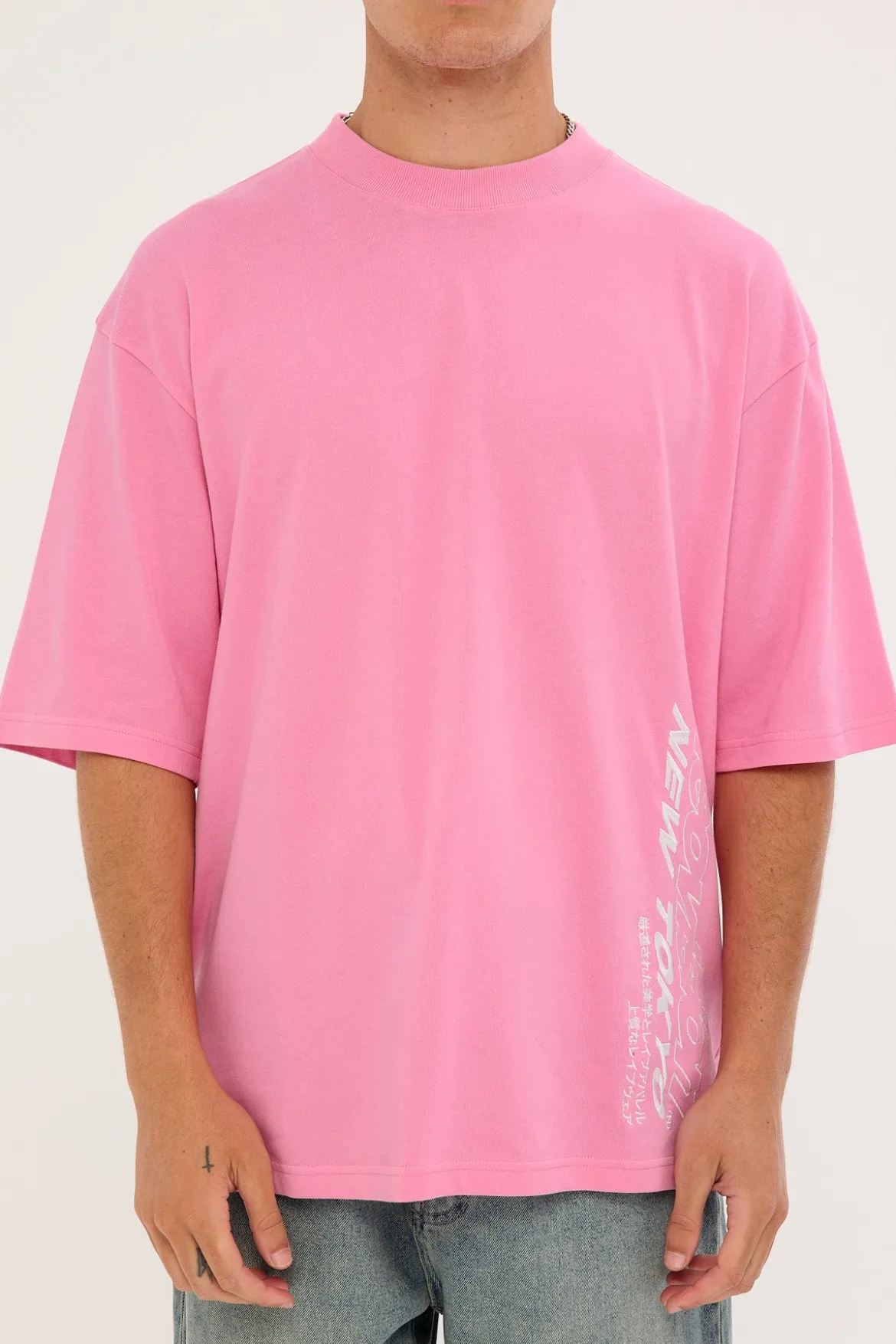 Stratus Street Super Heavy Tee Pink