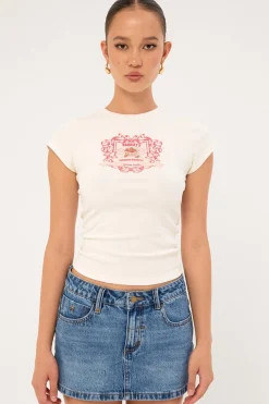 Strawberry Market Baby Tee White