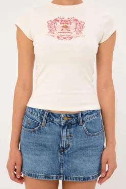 Strawberry Market Baby Tee White