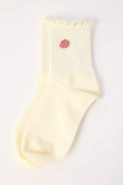Strawberry Sock White