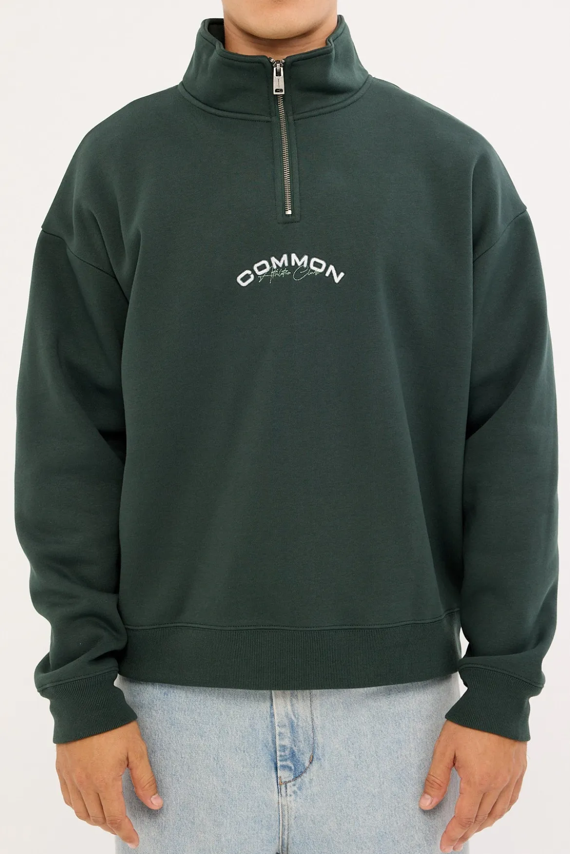 Stride Quarter Zip Sweater Dark Green