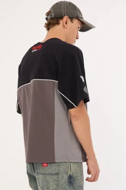 Strike 2 Panel Raglan Oversize Tee Black