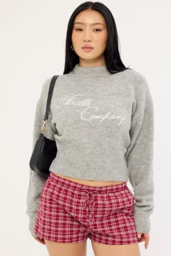 Studio Issue Knit Sweater Light Grey Marle