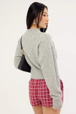 Studio Issue Knit Sweater Light Grey Marle