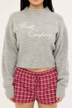 Studio Issue Knit Sweater Light Grey Marle