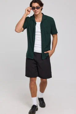 Studio Recycled Resort Shirt Dark Green