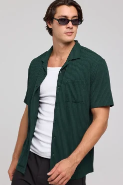 Studio Recycled Resort Shirt Dark Green