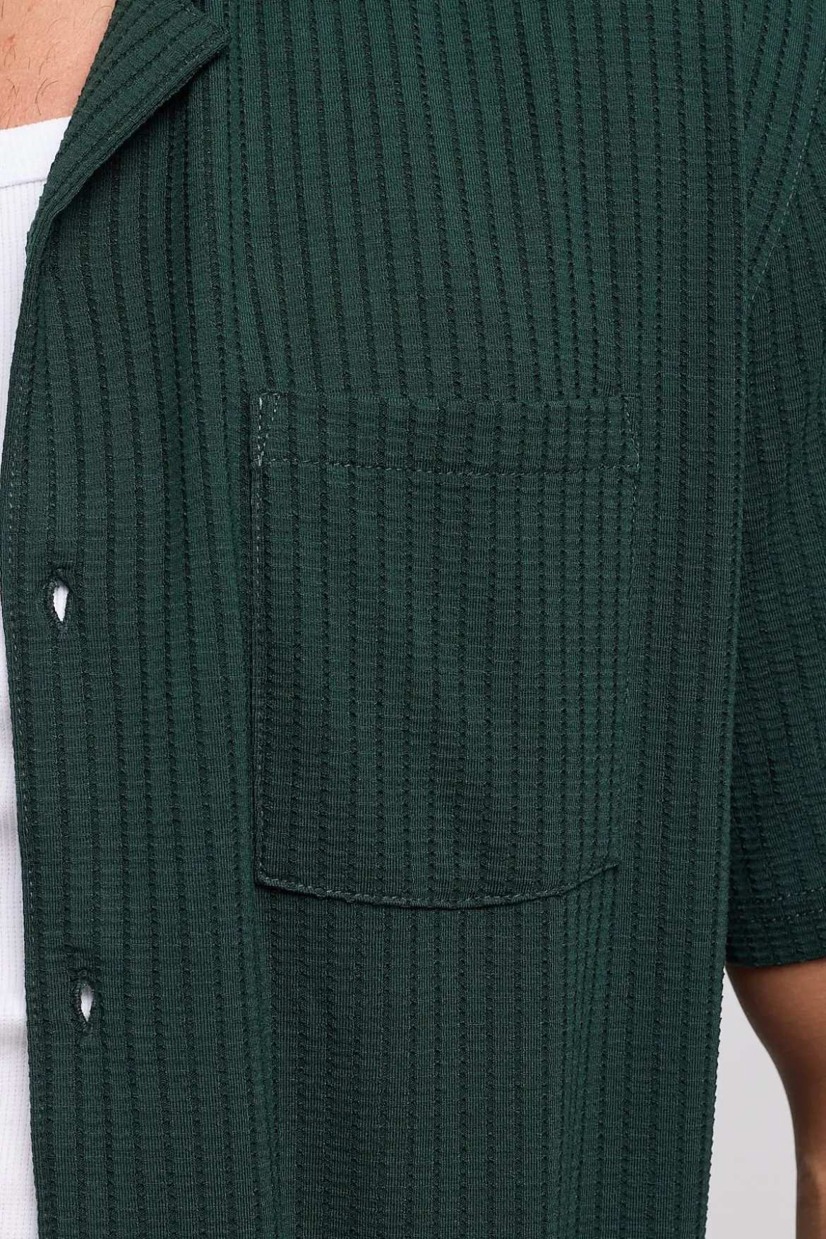 Studio Recycled Resort Shirt Dark Green