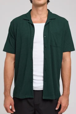 Studio Recycled Resort Shirt Dark Green