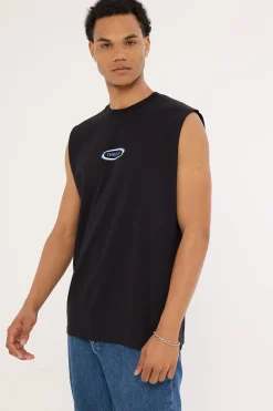 Subside Merch Fit Muscle Tee Black