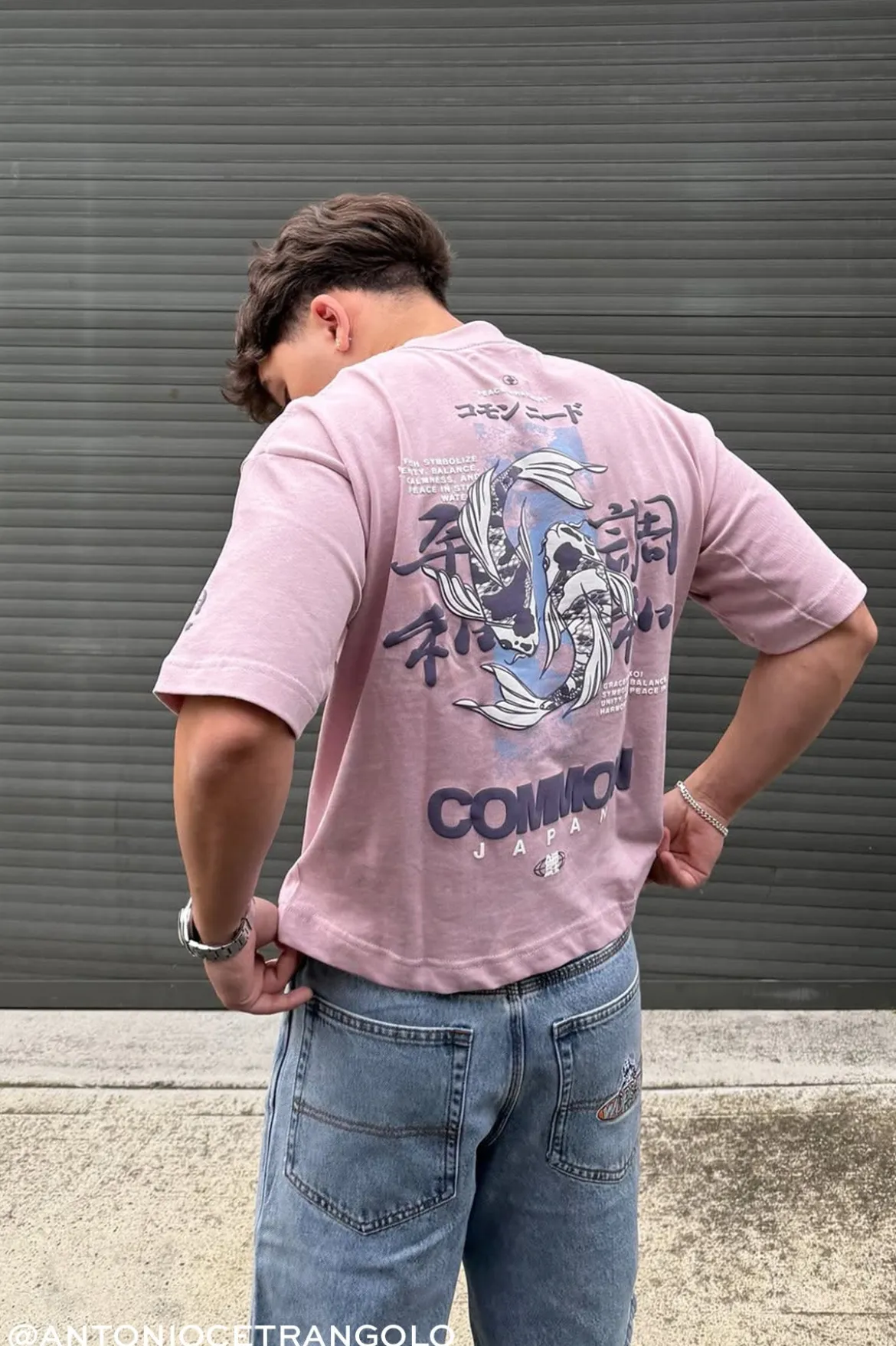 Sumi Cropped Heavyweight Easy Tee Purple Haze