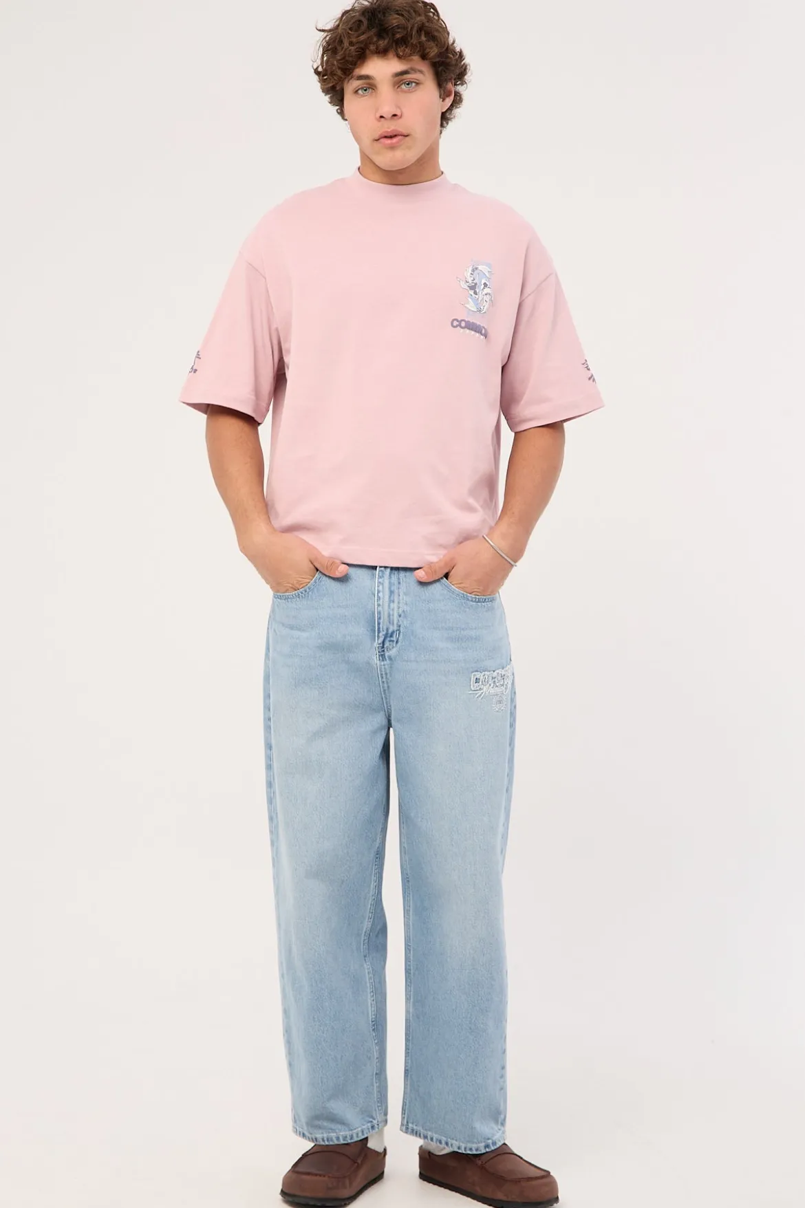 Sumi Cropped Heavyweight Easy Tee Purple Haze