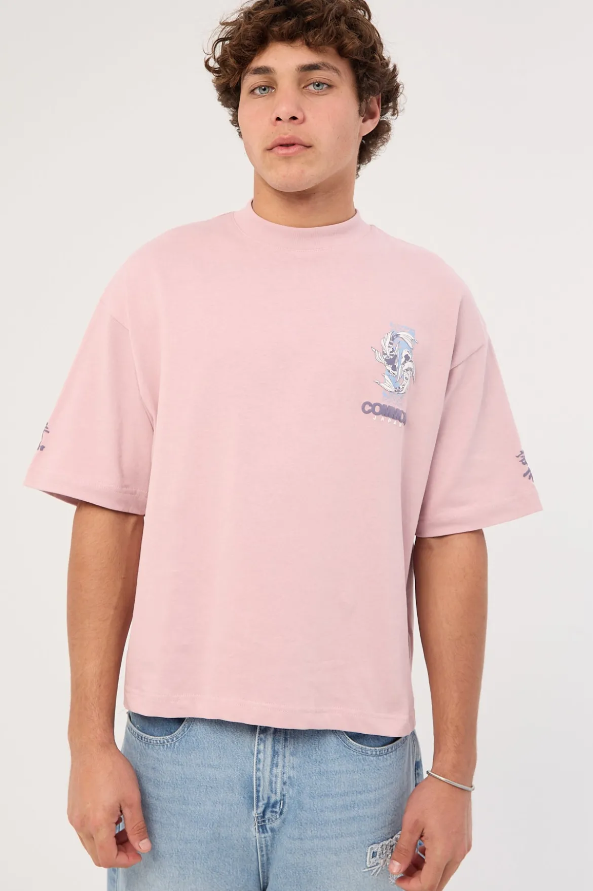 Sumi Cropped Heavyweight Easy Tee Purple Haze
