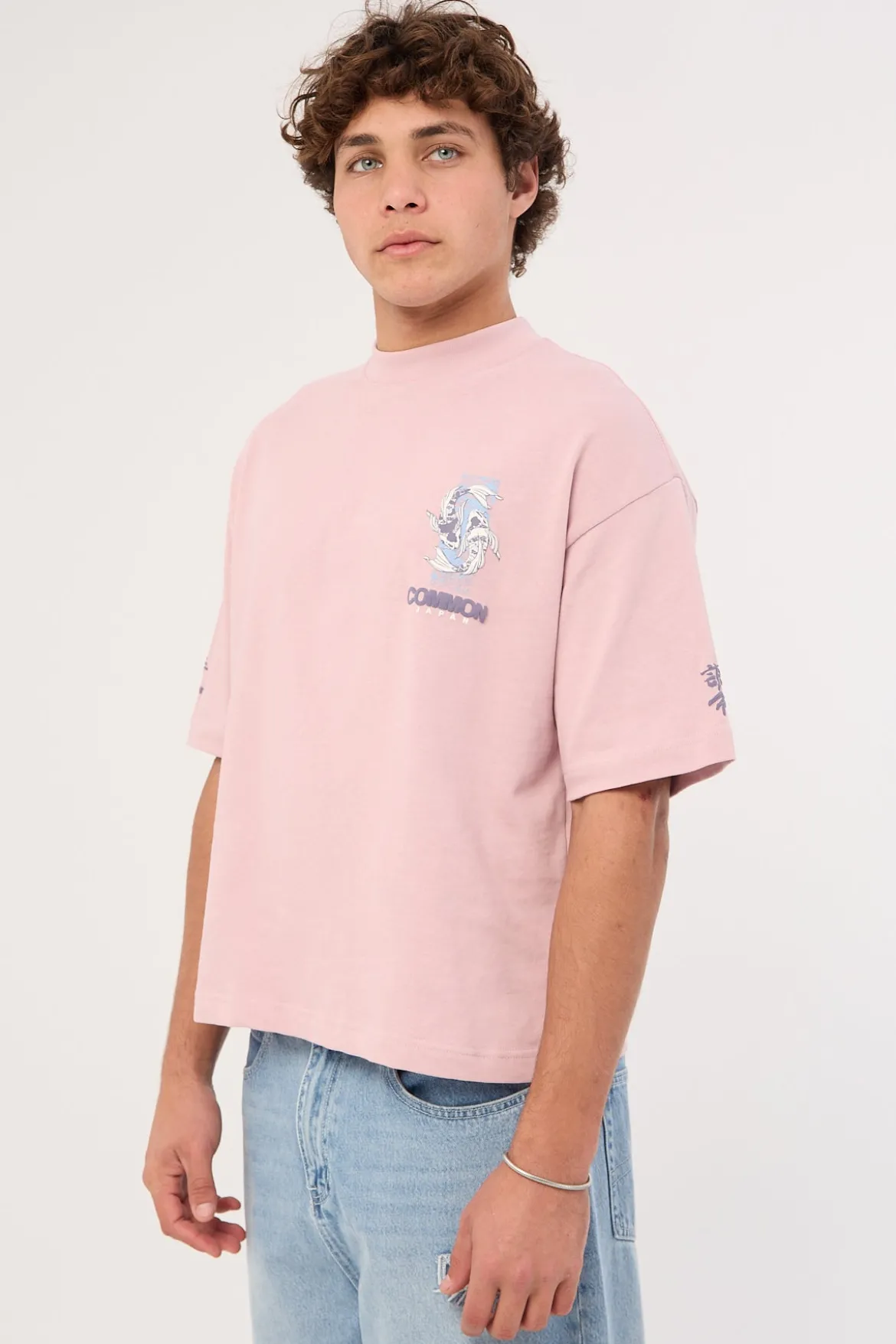 Sumi Cropped Heavyweight Easy Tee Purple Haze
