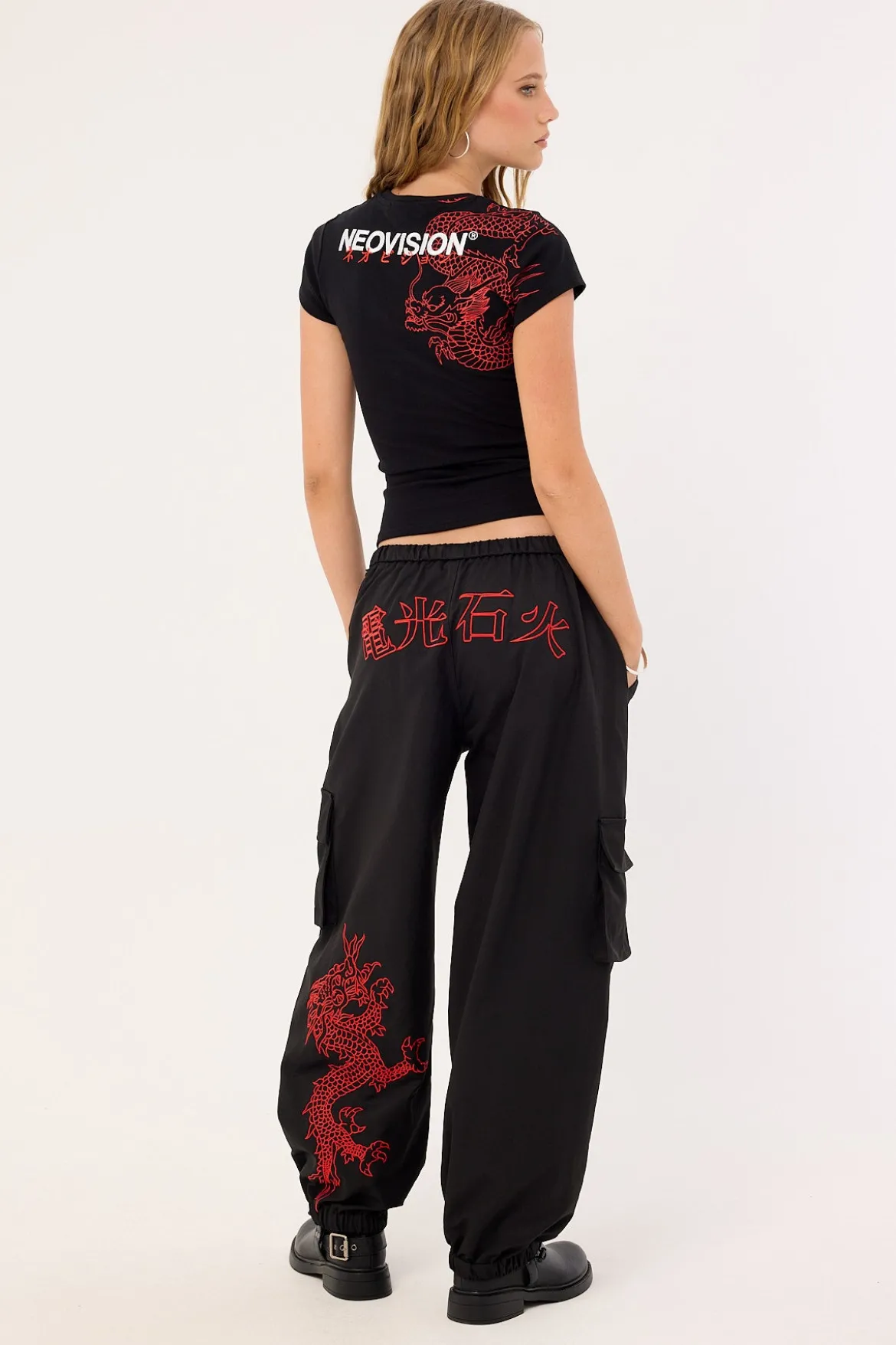 Sumi Dragon Cargo Pant Black