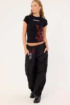 Sumi Dragon Cargo Pant Black