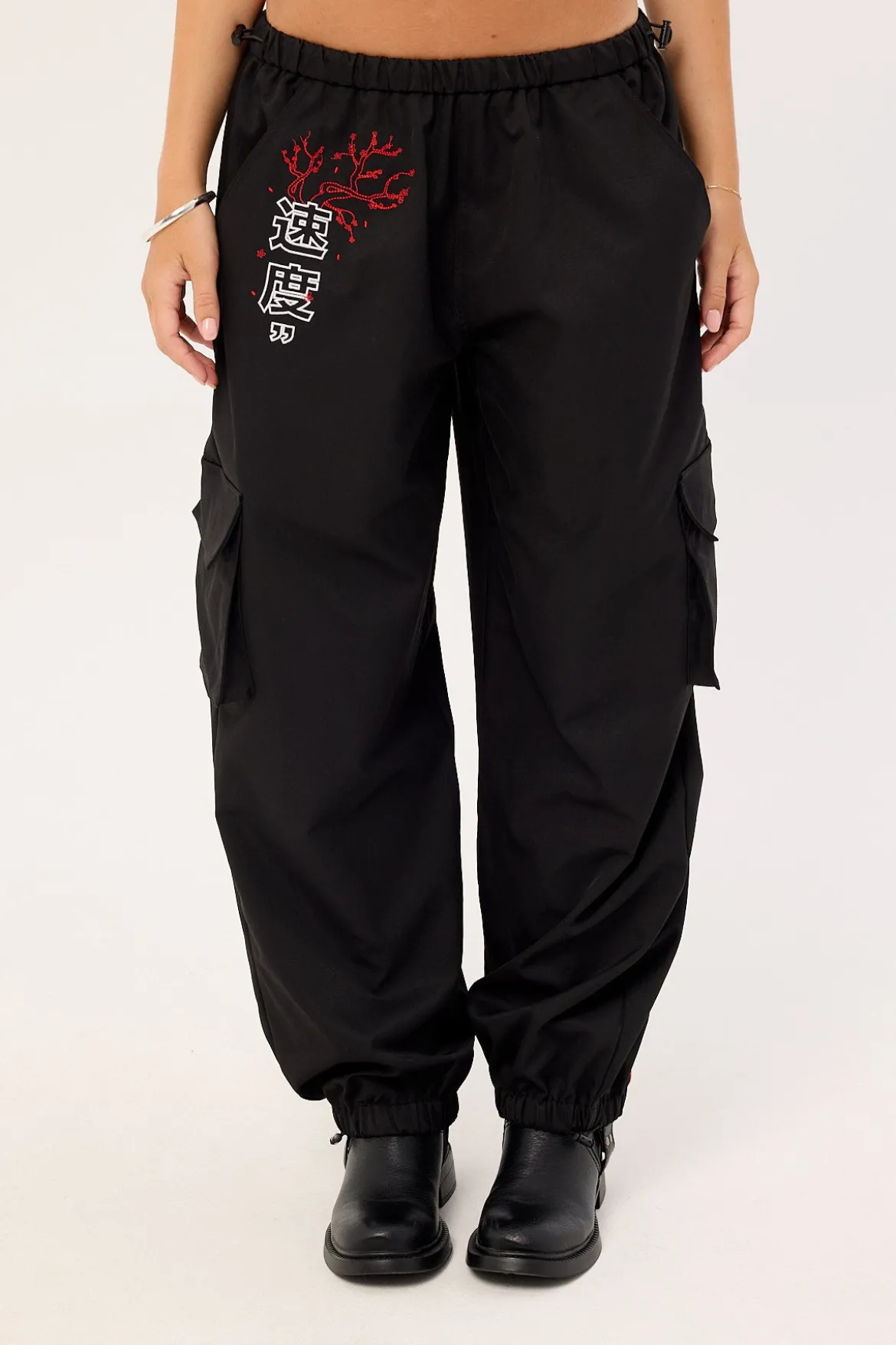 Sumi Dragon Cargo Pant Black