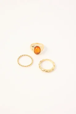 Sunrise Ring 3 Pack Gold
