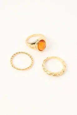 Sunrise Ring 3 Pack Gold