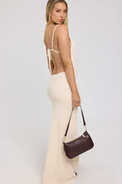 Sunset Soiree Knit Midi Dress Nude