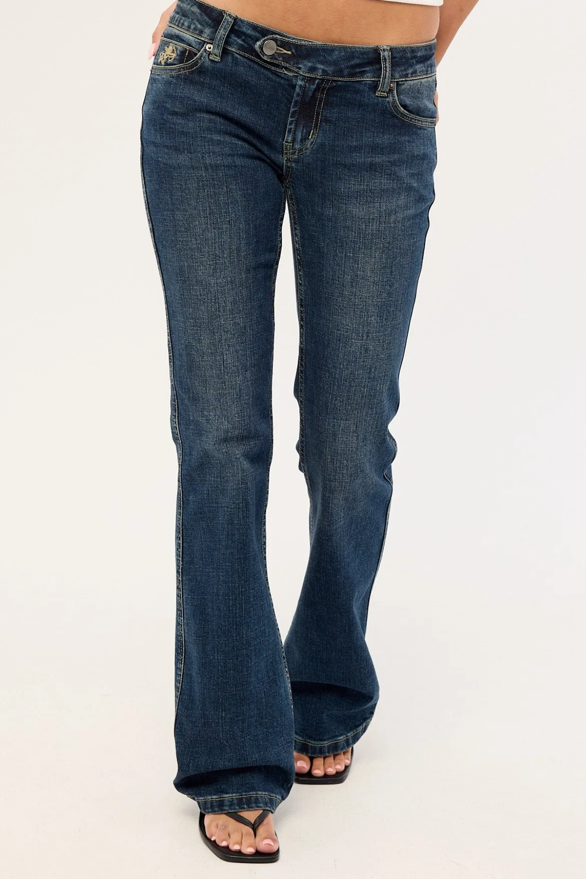 Super Low Bootcut Jean Dirty Midnight Blue Denim