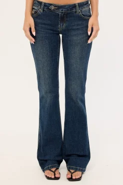 Super Low Bootcut Jean Dirty Midnight Blue Denim