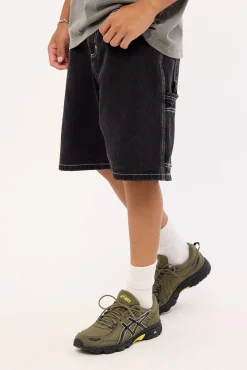 Superstition Biggest Slacker Baggy Carpenter Short Aged Black