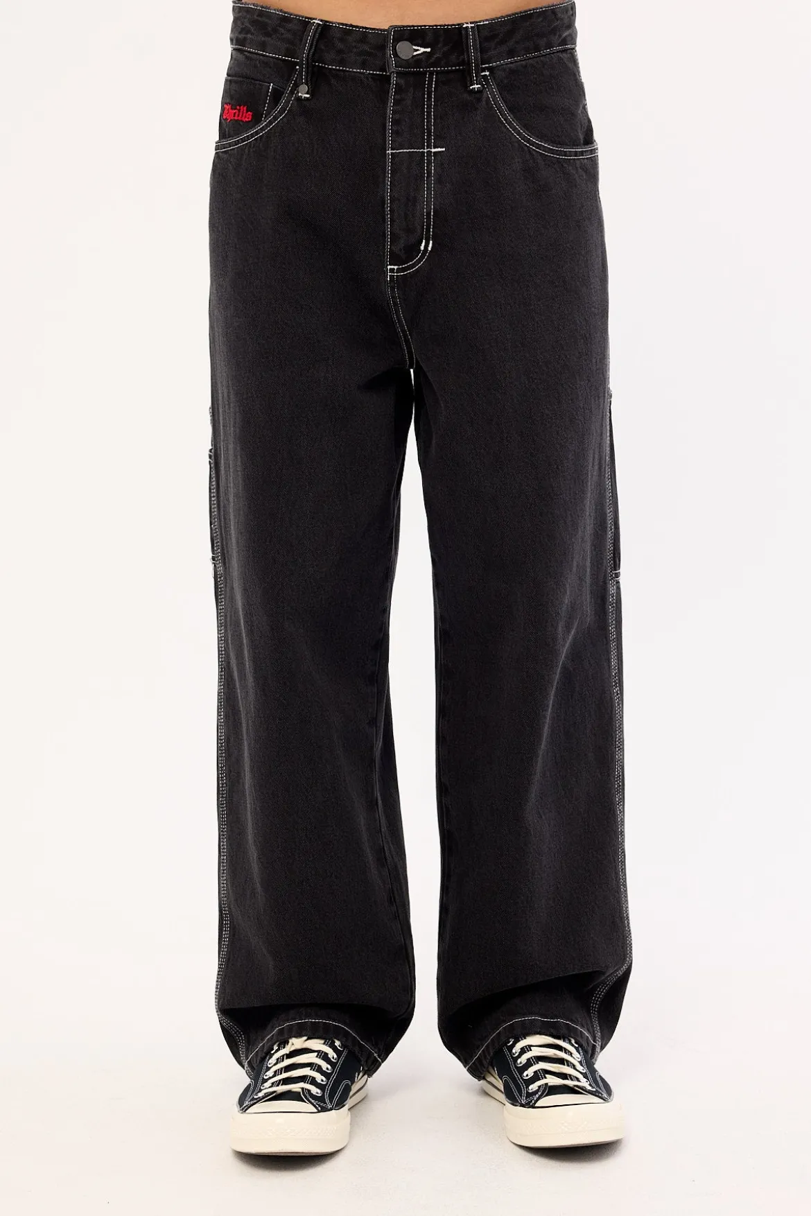 Superstition Biggest Slacker Baggy Carpenter Jean Aged Black