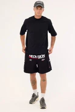 Surge Elastic Waist Cargo Short Black