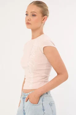 Suspended In Time Club Tee Mauve Chalk