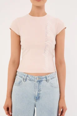 Suspended In Time Club Tee Mauve Chalk