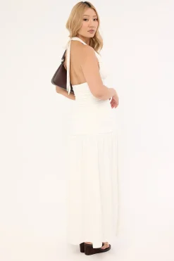 Suvi Halter Maxi Dress White