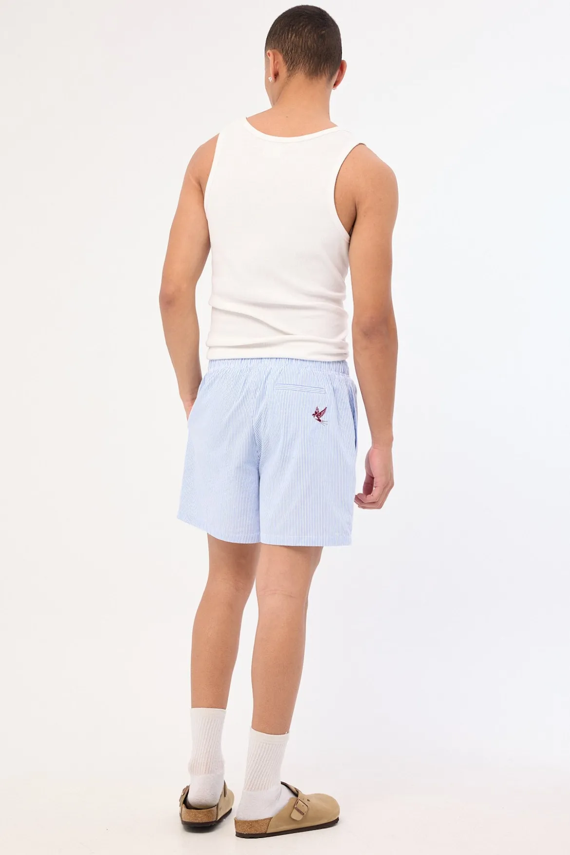 Swallows Cotton Short Blue Stripe