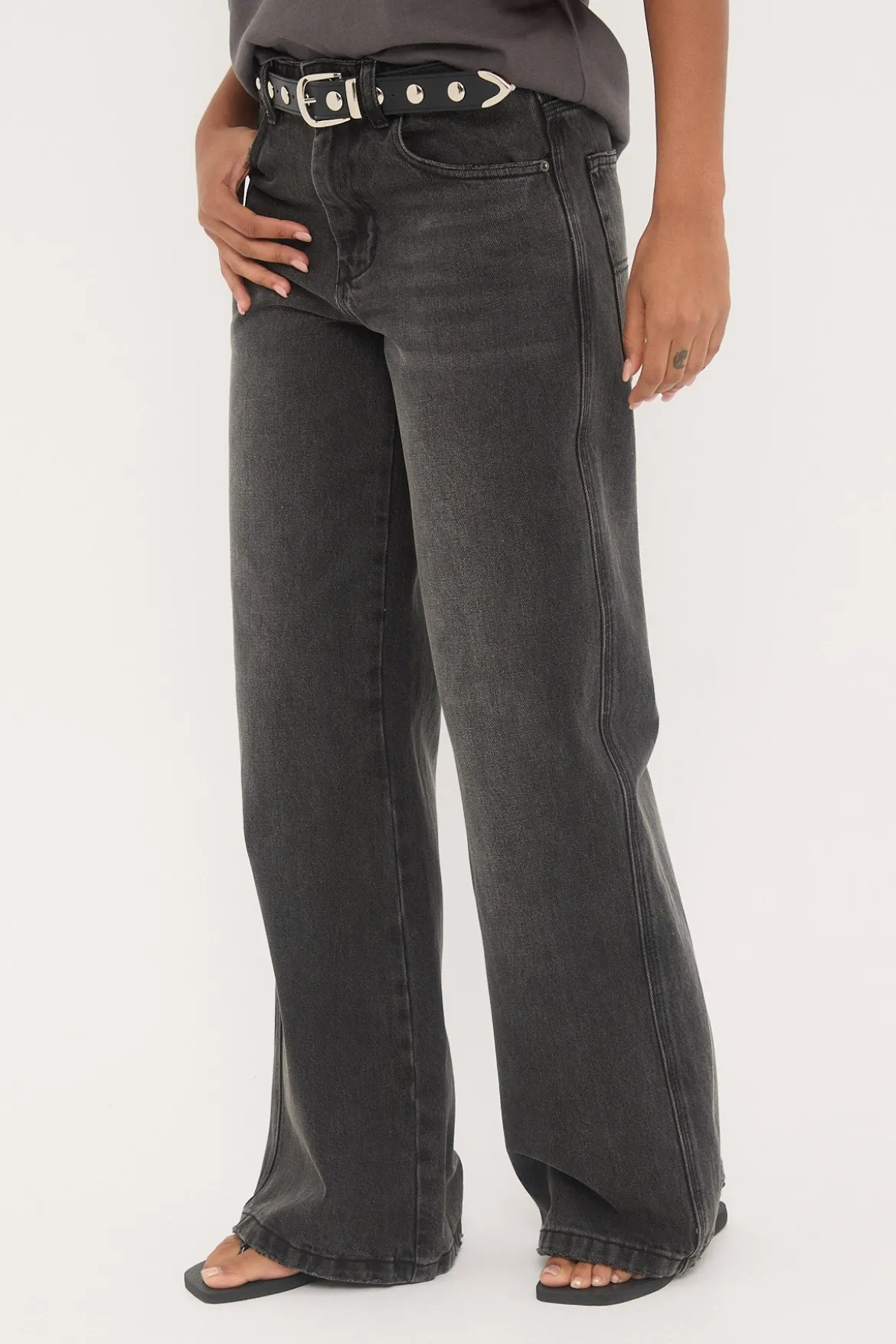 Sweeper Jean Dirty Black