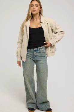 Sweeper Wide Leg Jean Garbage Grime Blue